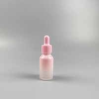 ODM fournisseur 15ml flacons compte-gouttes en verre rose dégradé pour emballage cosmétique de parfum d'huile essentielle