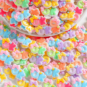 무작위 색상 혼합 확인 작업 브랜드 수지 액세서리 DIY 정크 휴대 전화 컴퓨터 머리핀 보관 상자 메이크업 거울 장식 - Product Image 1