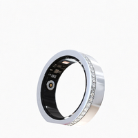 Bague connectée en acier inoxydable avec suivi d'activité, fréquence cardiaque, oxygène sanguin, GPS, suivi du sommeil, étanche IP68, contrôle par application