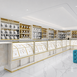 Solution de conception et d'aménagement intérieur pour magasin de bijoux de mode avec vitrine personnalisée pour boutique de marque de détail - Product Image 2