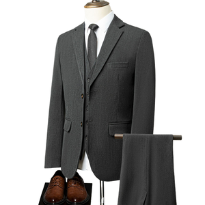 Nuevo <span class=keywords><strong>Traje</strong></span> en Existencia, <span class=keywords><strong>Traje</strong></span> de Hombre para Negocios, Casual, Profesional, Elástico, para Boda, Banquete, Entrevista, Corte Entallado - Product Image 2