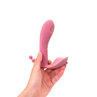 Vibrador de silicona rosa/amarillo para adultos, alta calidad, 10 frecuencias, vibrador
