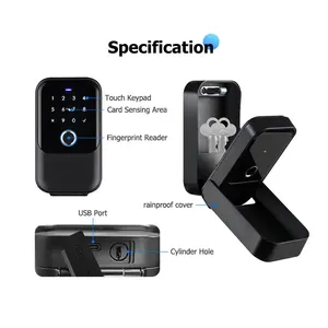 Boîte à clés intelligente Tuya TTlock avec empreinte digitale, Bluetooth, étanche, murale, sans clé, coffre-fort pour <span class=keywords><strong>Airbnb</strong></span>, bureau, OEM/ODM - Product Image 5