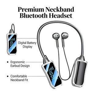 Casque sport magnétique pour BT5.2, tour de cou, avec écran numérique LED, étanche, indicateur de batterie pour la course à pied - Product Image 1