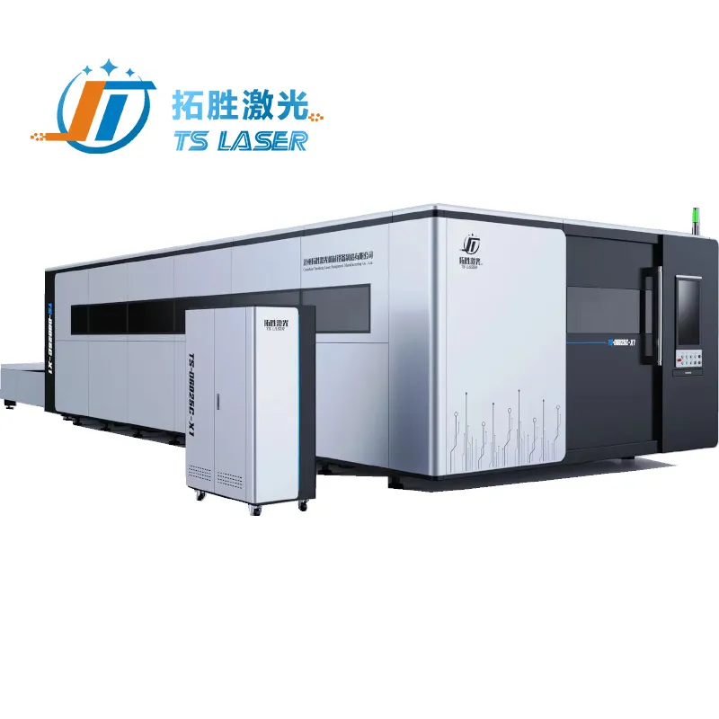 Tuosheng máquina de corte a laser para chapa de ferro, equipamento de mesa de troca de fibra para indústria de chapa metálica, venda