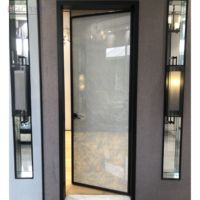 Porte en verre en aluminium à battants sur mesure insonorisée Fuson, porte d'entrée de sécurité extérieure, portes principales en acier