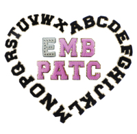 Chenille personnalisé patchs brodés Camouflage grec séquence Bling Patch lettre coeur Logo fleur fleur pour chapeau 1-3 jours échantillon