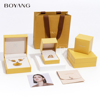 Boîte d'emballage de bijoux personnalisée avec logo imprimé, bracelet, collier, bague, boucles d'oreilles de luxe