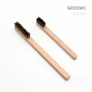 Profissional 6 polegadas 8 polegadas faia madeira cavalo cabelo ferramenta de limpeza ecofraterly bambu customizável logotipo talheres jóias limpeza