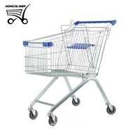 Chariot de supermarché, magasin de détail, en fil métallique, panier de courses à 4 roues, chariot