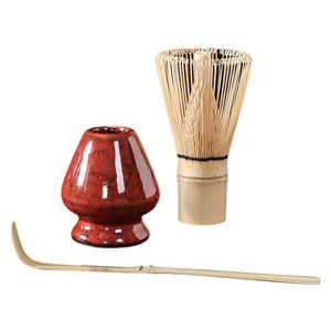 Juego de 3 piezas de batidor de té matcha tradicional japonés hecho a mano, de bambú natural, para ceremonia, con cuchara chasen, al por mayor - Product Image 2