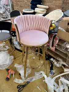 Modern Design <b>Velvet</b> Swivel Beauty <b>Chair</b> Hot-Selling Household Bedroom Dressing <b>Chair</b> With Metal Material for Foreign Trade - Product Image 6