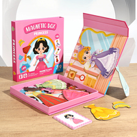Permainan Puzzle Kotak Magnetik Anak OEM Kustom, Stiker Geometris 3D, Lukisan, Mainan Edukasi Prasekolah Grosir
