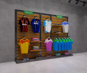 Menswear Clothing Store Display Rack Sports Kids Toy Display Rack Wood Display Shelf For Clothing And Hats