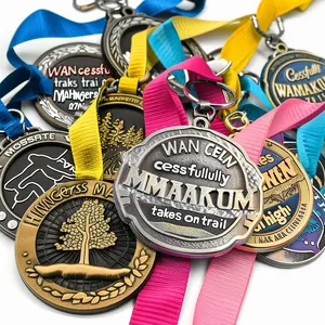 Personalized Manufacturer Custom Aluminum Alloy Medal Marathon Trail Running Award Karting Music Award Blank Metal Medal