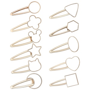 11 styles d'épingles à cheveux en métal vierges pour sublimation, design personnalisé imprimable, accessoires pour cheveux mignons, petite épinglette, petit cadeau - Product Image 3