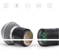 Système de microphone sans fil UHF complet QLXD4 KSM8 512-562 MHz monocanal avec micro-cravate QLXD1 pour scène