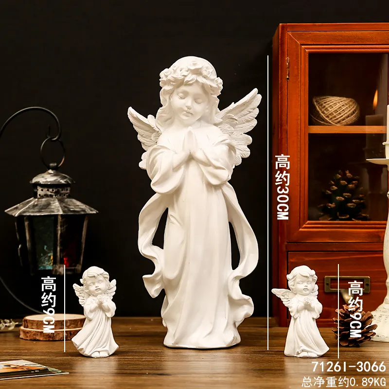 angels women resin garden cherub figurine statue resin pure white praying angel statue