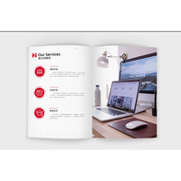 Brochures promotionnelles personnalisées à trois volets, menus, dépliants publicitaires, dossiers, pages pliantes imprimées, reliure à cheval élégante