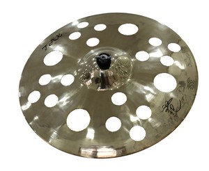 Piatti Crash Tongxiang <span class=keywords><strong>TAK</strong></span> da 14 pollici con foro effetto, realizzati a mano, suono professionale, materiale 80% rame + 20% stagno per batteria - Product Image 1