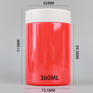 360ml White Blue Red color Frost <b>Plastic</b> Bottle Sport Nutrition Bottle Powder Protein Bottle Supplement Bottle With Screw <b>Cap</b> - Product Image 2