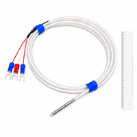 Waterproof PT100 Temperature Probe 3-Wire PTFE Insulated Cable WZP-035 Stainless Steel Rod Corrosive Liquid Food OEM ODM