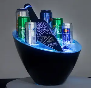 Acrylic Wine Ice Bucket Custom Led Ice Bucket Bar Table Beer Pail Beer Glass Led Ice Bucket
