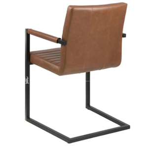 Set di 4 <span class=keywords><strong>Sedie</strong></span> da Pranzo in Vera Pelle <span class=keywords><strong>Antracite</strong></span> con Braccioli - Product Image 6