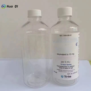 500Ml 1 Pint Lege Tris Blauwe En Rode Pdp Hydro Polistirex <span class=keywords><strong>Plastic</strong></span> Zwarte Fles Met Draaddop & Folie Afdichting Voor Siroopoplossing - Product Image 2