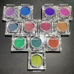 12 Renk 9D Kedi Gözü Manyetik Tırnak Tozu Güçlü Bukalemun Krom Ayna Parıltılı Pigment Tırnak Sanatı Jel Ojeleri için - Product Image 5