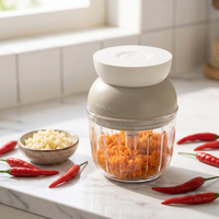 Procesador de Alimentos Eléctrico Mini para Bebés de 300 ml de Capacidad, de Vidrio, para Uso Doméstico, con Funciones de Picado y Mezcla, Enchufe USB