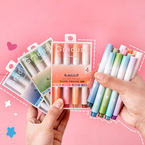 Set di 4 Evidenziatori Jumbo a Colori Sfumati GF, Cancelleria per il Ritorno a Scuola, Pennarelli Fluorescenti per Graffiti, Arte, Disegno e Scrittura - Product Image 3