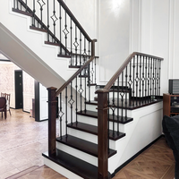 Balustrade d'escalier en fer forgé massif de type S, design moderne, 1/2''*44'', pour villa, appartement, hôtel