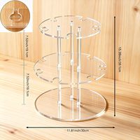 Support de présentation de champagne de luxe pour fête, support à flûtes à champagne en acrylique transparent à 2 niveaux