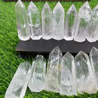 Natürlicher Klarer Quarz-Edelstein, Einseitig Terminierter Punkt, Geschnitzte Heilsteine, 5-6cm Größe, Wasserdichter Feng-Shui-Behälter, Individuell Anpassbar