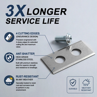 Lames de rechange en titane à double trou pour robot tondeuse Worx Landroid, accessoires de coupe pour jardin