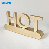 Misini Logo logam tanda LED bercahaya 3D kustom meja atas meja bercahaya tanda iklan dalam/luar ruangan penggunaan 2 tahun