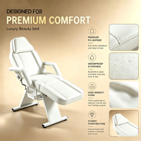 Table de soin des cils et du visage blanche, réglable, multifonctionnelle, pliable, pour salon de beauté, chaise de tatouage, lit de massage