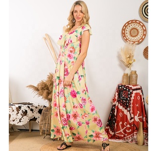 <span class=keywords><strong>Robe</strong></span> <span class=keywords><strong>longue</strong></span> grande taille à imprimé floral pour <span class=keywords><strong>femme</strong></span>, prête à être expédiée, fournie par l'usine - Product Image 4