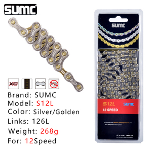 <span class=keywords><strong>Cadena</strong></span> de Bicicleta SUMC de 6, 7, 8, 9, 10, 11 y 12 Velocidades, 9s, 10s, 11s, 12s, de Titanio Ultraligero para Bicicletas de Montaña y Carretera, Compatible con Piezas <span class=keywords><strong>Shimano</strong></span> - Product Image 4