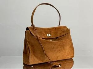 Nuevo Bolso de Cuero Genuino con Hebilla, Bolso de Mano, Bandolera, Textura de Alta Gama, Estilo Casual, Ligero, Versátil, para Dama - Product Image 3