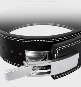Fitness Gym Lever13MM Body Weight Cross Leather Weightlifting <b>Belt</b> for Men - Product Image 2