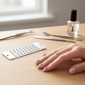 Adesivi con strass da 12 mm, circa 45 pezzi, per decorazioni nail art - Product Image 3