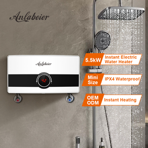 Calentador de Agua Instantáneo de Pared, sin Tanque, 5500W, Eléctrico, 220V, Caldera de Acero Inoxidable, Temperatura Constante, Seguro para Cuarto de Ducha - Product Image 2