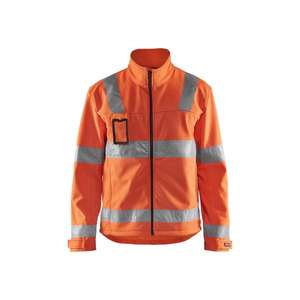 BLAKLADER - 483825175300XL <b>Hi</b>-<b>Vis</b> Softshell <b>Jacket</b> <b>Orange</b> - EAN 7330509414484 <b>HI</b>-<b>VIS</b> WORKWEAR - Product Image 1