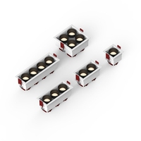 Spot lumineux LED avec technologie COB, luminaire de plafond encastré, éclairage d'intérieur, 4 pièces, 5w x 4,