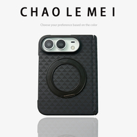 Compatible avec iPhone Duo, charnière à axe central, protection intégrale, béquille rotative, coque de protection antichoc pour téléphone