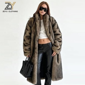 Zeyu 2026 Abrigo Largo de Piel Sintética Oversize para <span class=keywords><strong>Mujer</strong></span>, Ideal para Streetwear, Uso Diario y Salidas Casuales, Abrigos de Piel Sintética para <span class=keywords><strong>Mujer</strong></span> ODM - Product Image 1