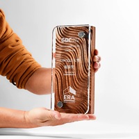 Trophées en bois et cristal personnalisés avec impression couleur intégrale MH-J013