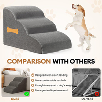 Rampe d'escalier pliable et portable en mousse imprimée, durable, pour lit de voiture, chaise haute, pour petits chiens et chats